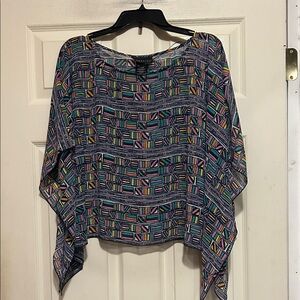 Attention Sheer Multicolor Top Size Large